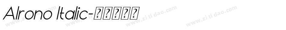 Alrono Italic字体转换